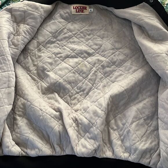 Vintage NFL Pittsburgh Steelers Locker Line Black Satin Bomber Snap Up Jacket- X - Picture 14 of 16